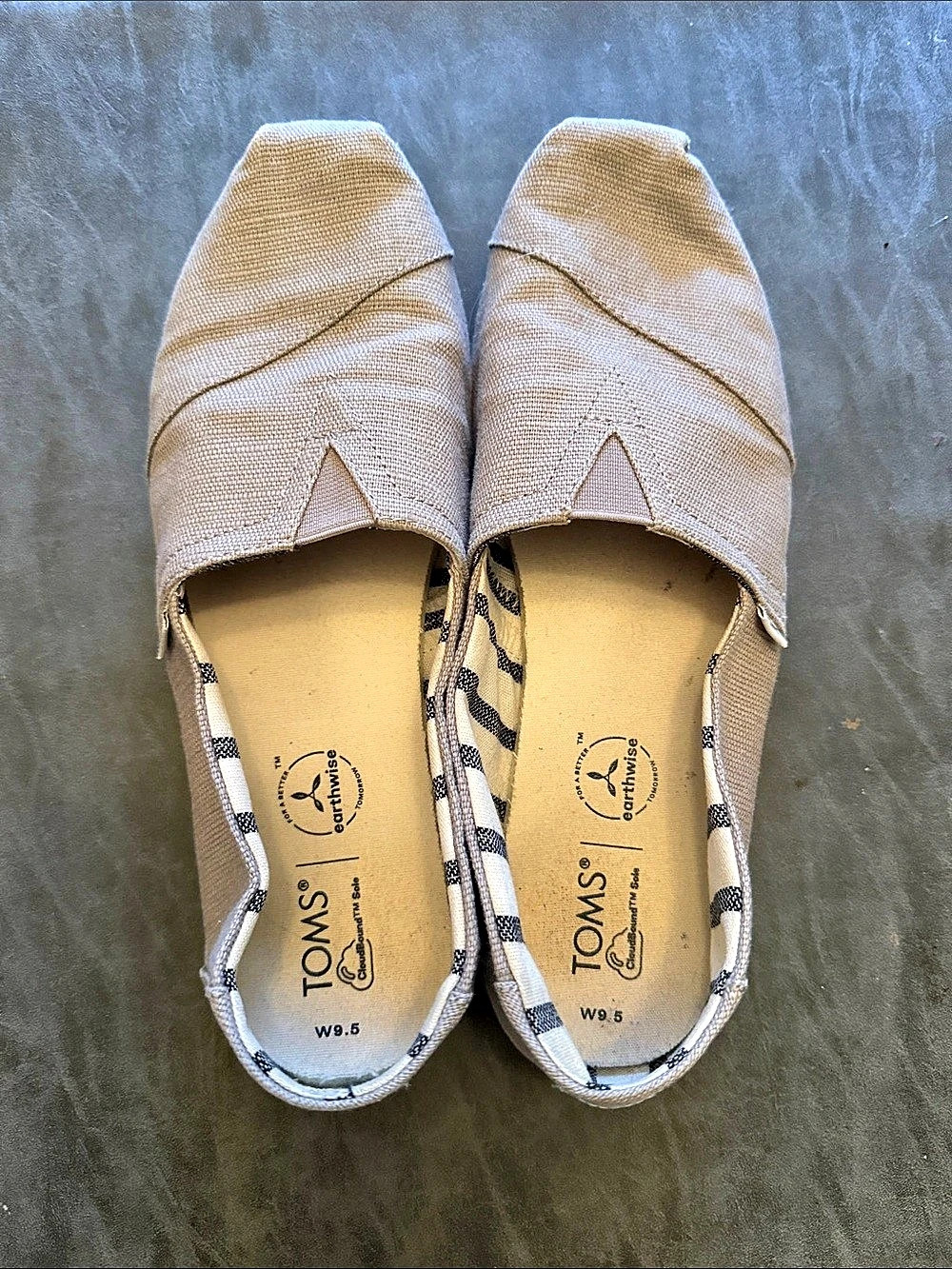 TOMS Classic Alpargata CloudBound Slip-On Flats Brown US 9.5